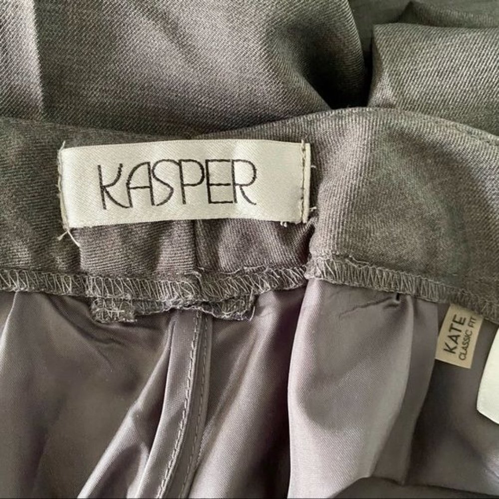 Kasper Grey Classic Fit Kate Dress Pants Trousers - Picture 6 of 7